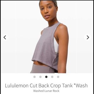 Lululemon Cut Back Crop Tank